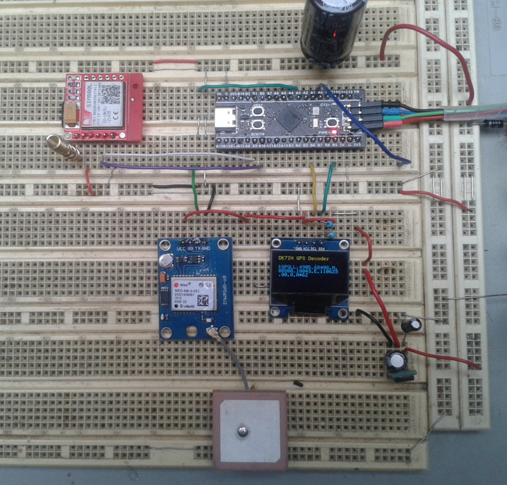 A basic “antitheft” GPS tracker for caravans, RVs, boats etc. (STM32F4